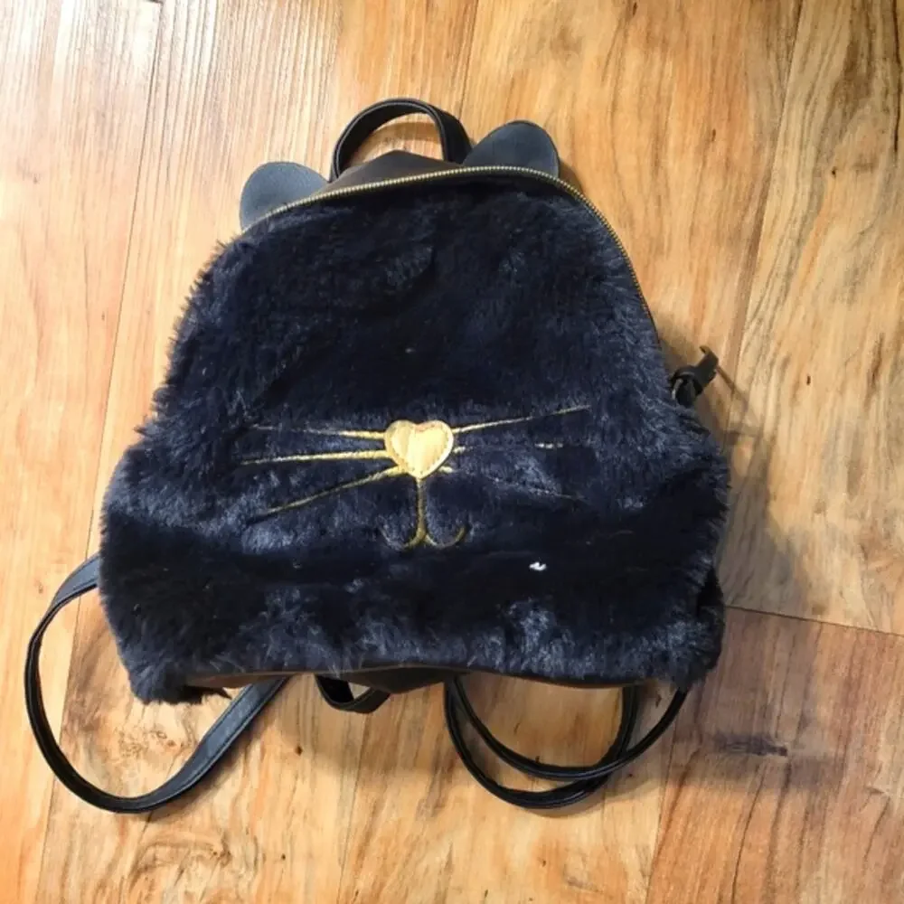 Black Cat Mini Backpack